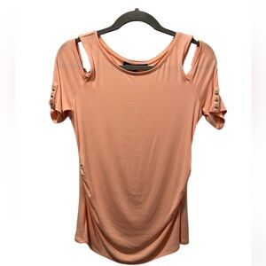 NWT White House Black Market | Cold Shoulder Peach Top | Women’s Size M